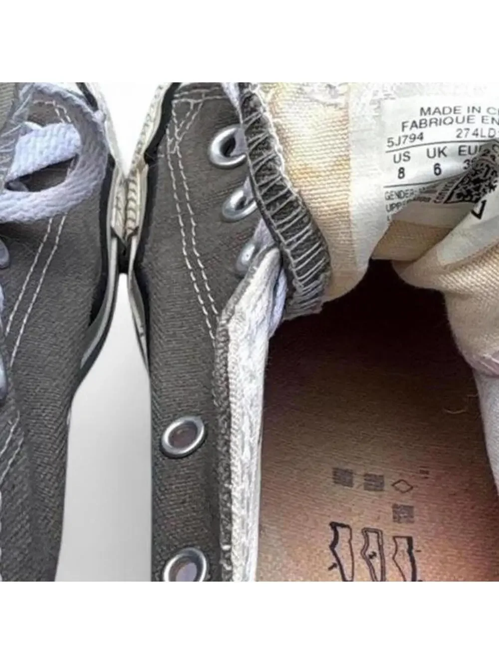 Converse Women's Grey Trainer - Picture 2 of 4